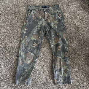 Abercrombie & Fitch Men's Camo Cargo Pants - Green/Brown/Gray
